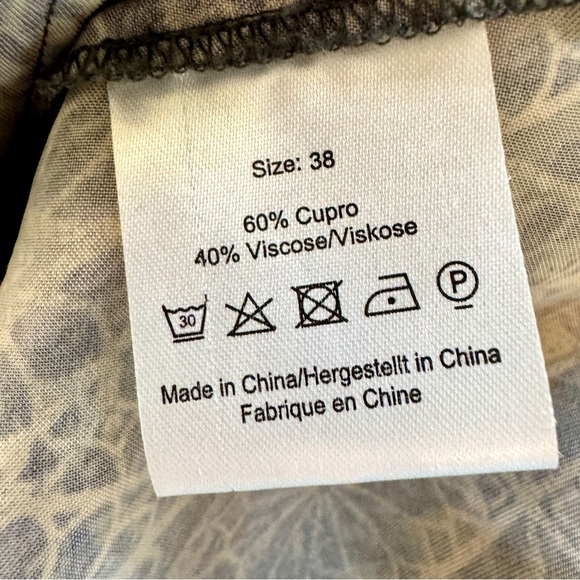 Baum und Pferdgarten Anthropologie Cupro Tunic‎ Dress 3/4 Zip Sleeve DE 38 US 8 - Picture 8 of 9